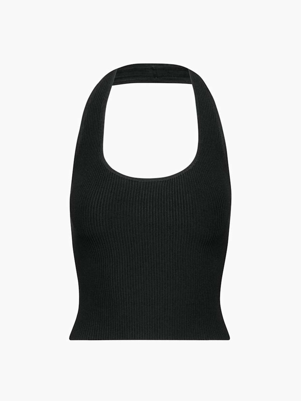 Babaton Sculpt Knit Backless Halter Top - XS